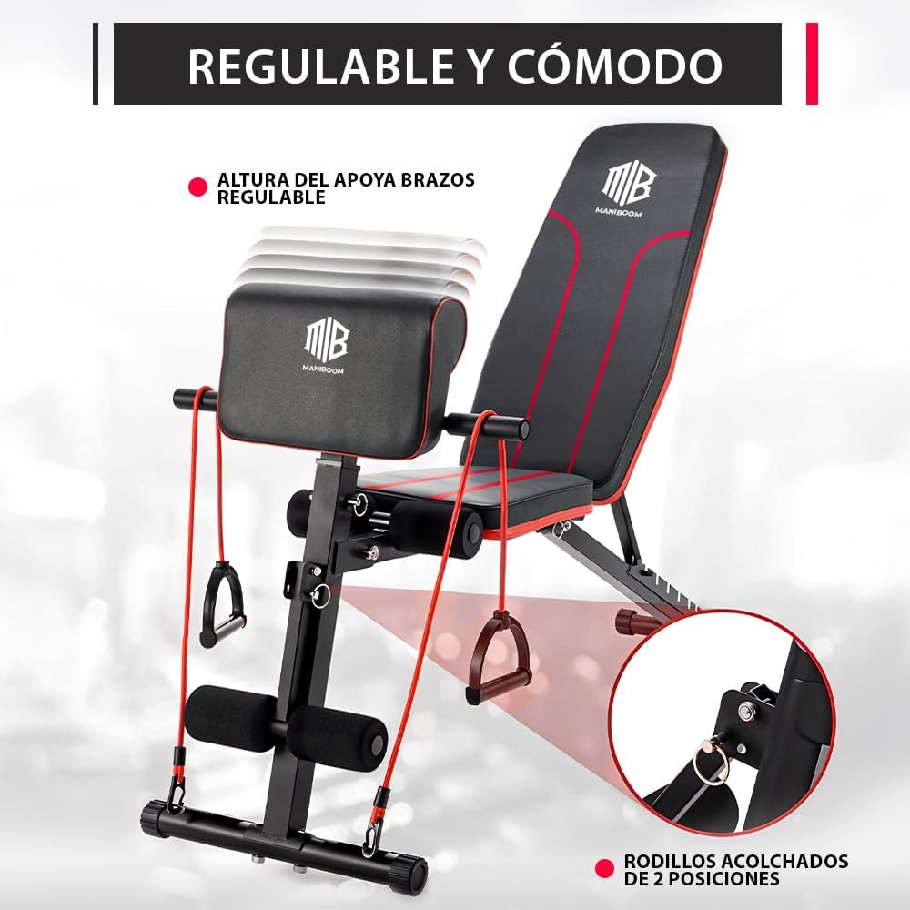 Banco Musculación PLEGABLE Multifuncional