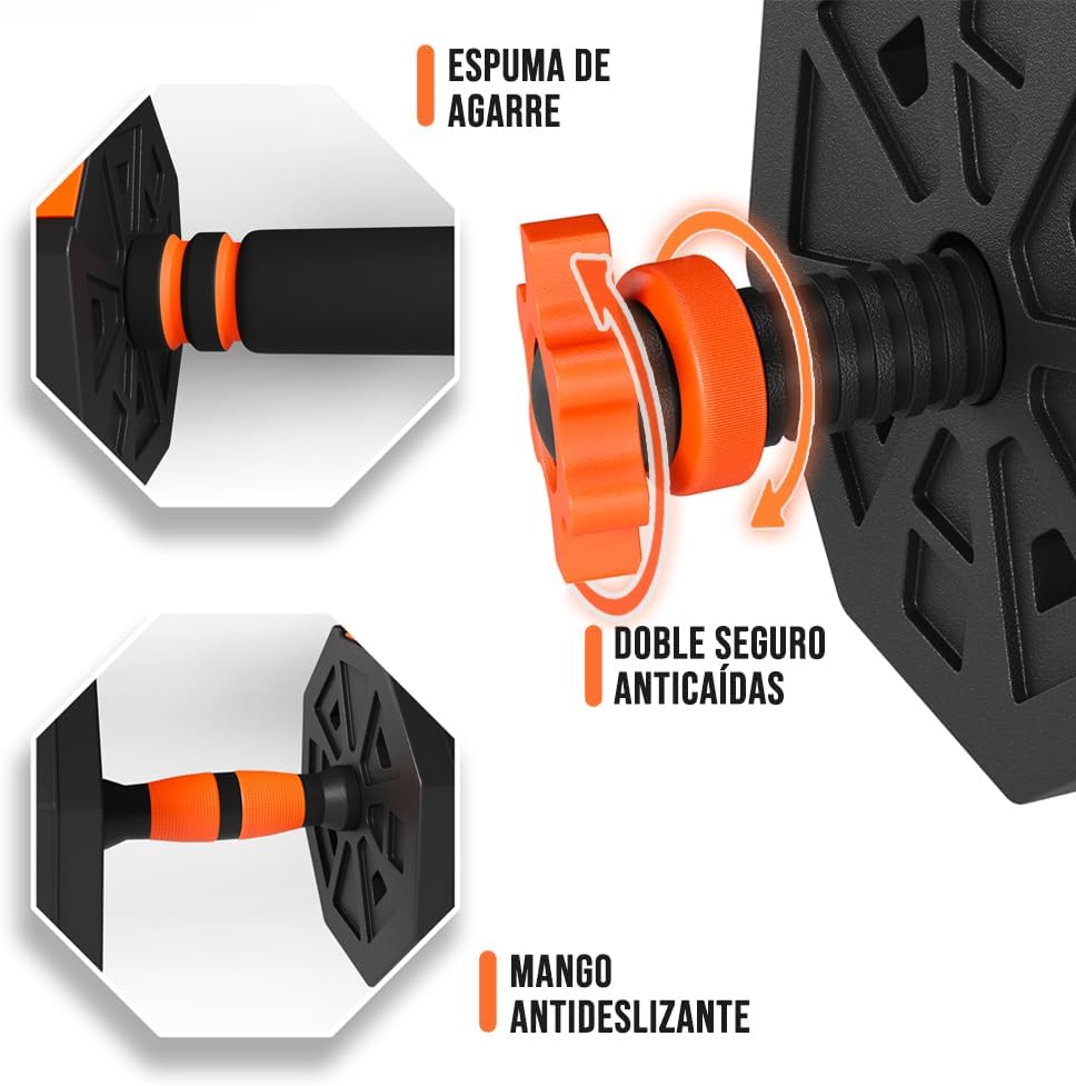 Kit de Entrenamiento Mancuernas Hexagonales Ajustables-Maniboom