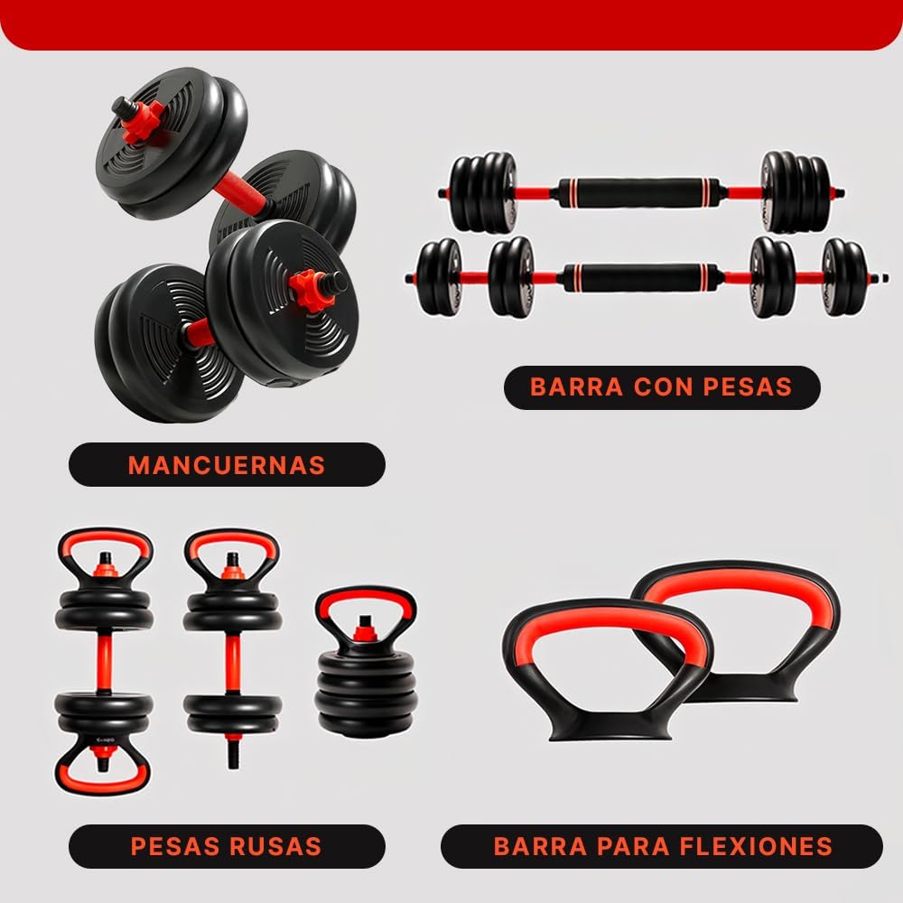 Kit Mancuernas Mancuernas Y Pesas Rusas Kit De Mancuernas