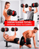 Mancuernas ajustables de 2 a 24 kg con selector de un clic
