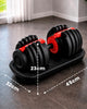 Mancuernas ajustables de 2 a 24 kg con selector de un clic