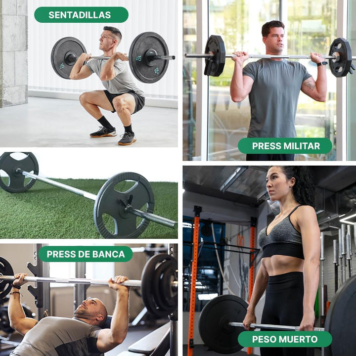 Press Banca Barra Olimpica Peso Muerto Press Banca Pack (Press
