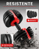 Mancuernas ajustables de 2 a 24 kg con selector de un clic